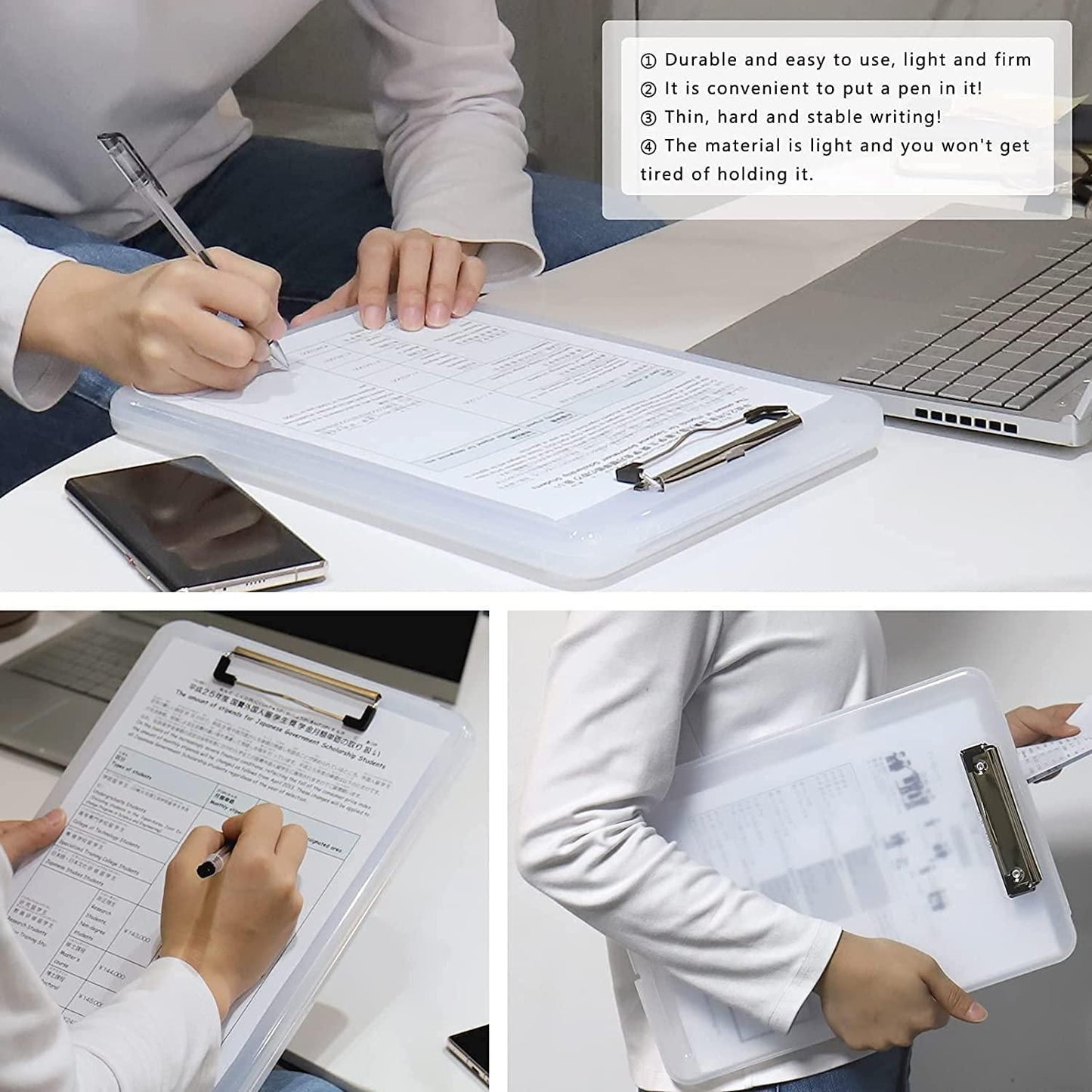 Clipboard Paper Holder Storage Writing Pad